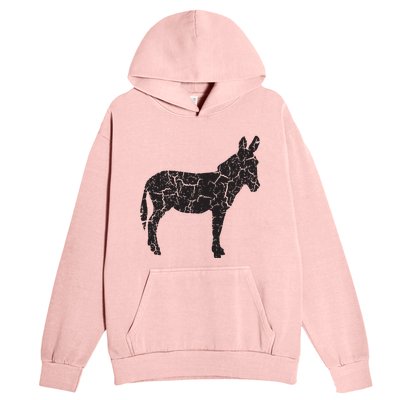 Donkey Distressed Print Vintage Donkey Urban Pullover Hoodie