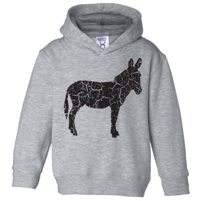 Donkey Distressed Print Vintage Donkey Toddler Hoodie