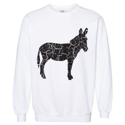 Donkey Distressed Print Vintage Donkey Garment-Dyed Sweatshirt