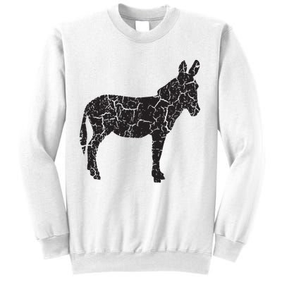Donkey Distressed Print Vintage Donkey Sweatshirt