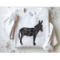 Donkey Distressed Print Vintage Donkey Sweatshirt