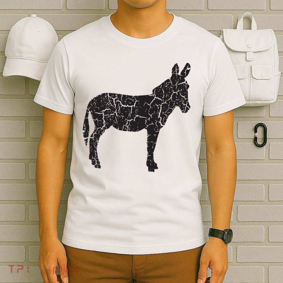 Donkey Distressed Print Vintage Donkey T-Shirt