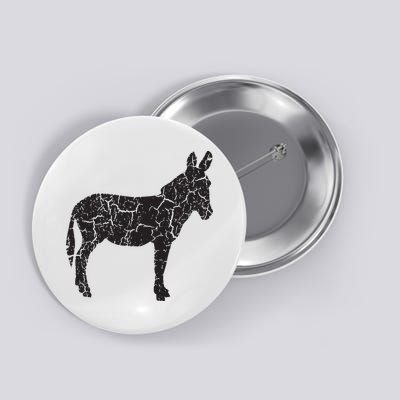 Donkey Distressed Print Vintage Donkey Button