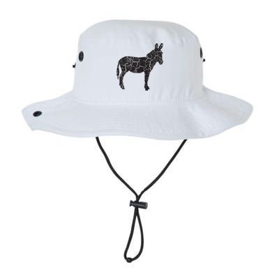 Donkey Distressed Print Vintage Donkey Bucket Hat