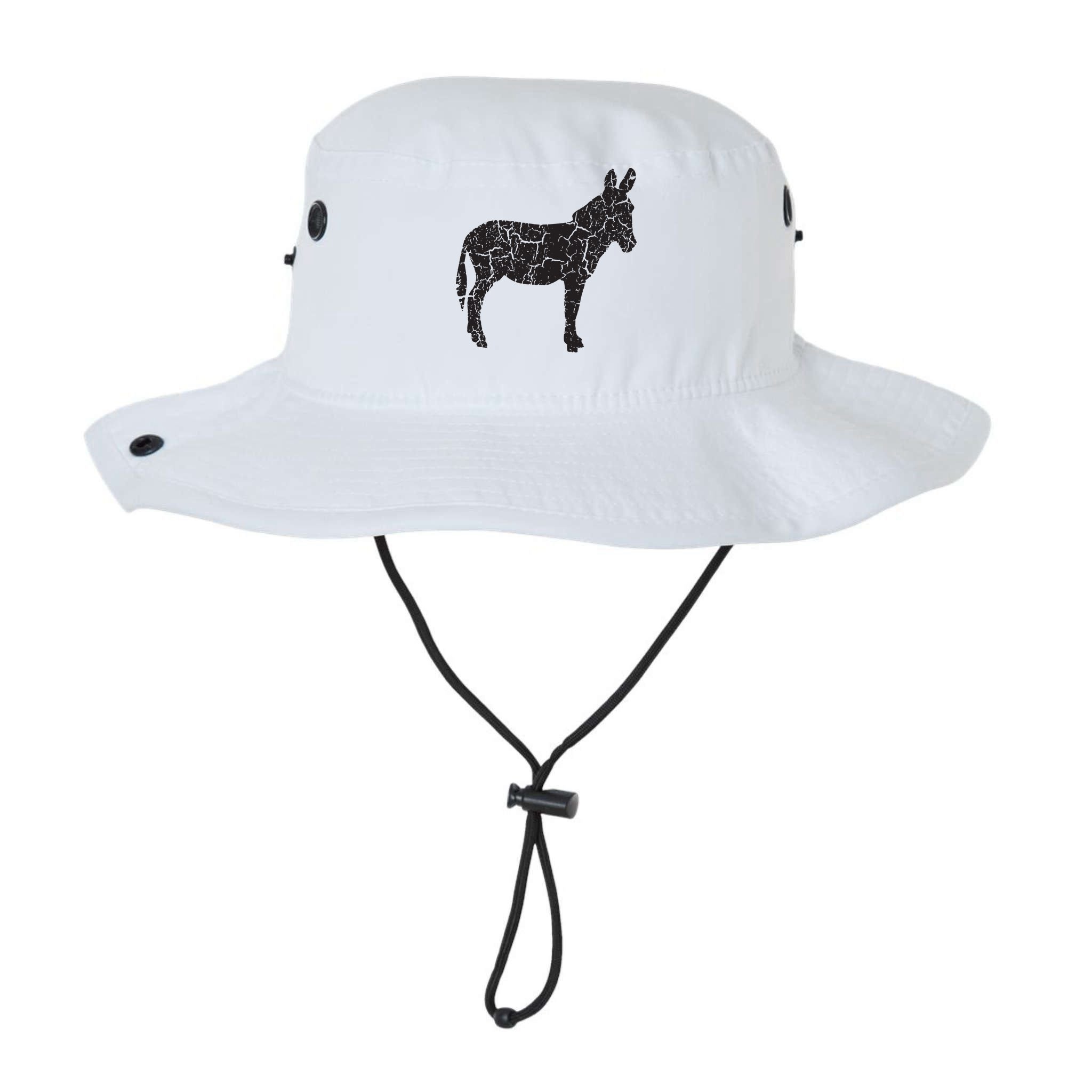 Donkey Distressed Print Vintage Donkey Bucket Hat
