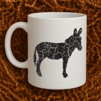 Donkey Distressed Print Vintage Donkey Mug