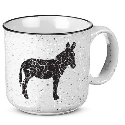 Donkey Distressed Print Vintage Donkey 15oz Campfire Ceramic Mug