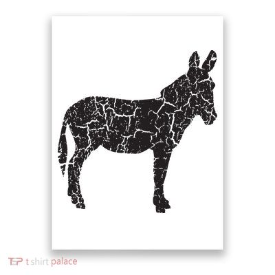 Donkey Distressed Print Vintage Donkey Poster