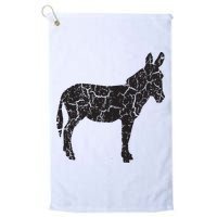 Donkey Distressed Print Vintage Donkey Golf Towel