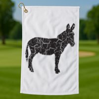 Donkey Distressed Print Vintage Donkey Golf Towel
