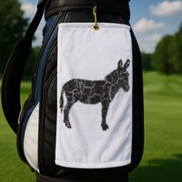 Donkey Distressed Print Vintage Donkey Golf Towel