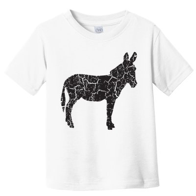 Donkey Distressed Print Vintage Donkey Toddler T-Shirt