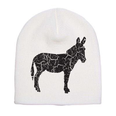 Donkey Distressed Print Vintage Donkey Short Acrylic Beanie