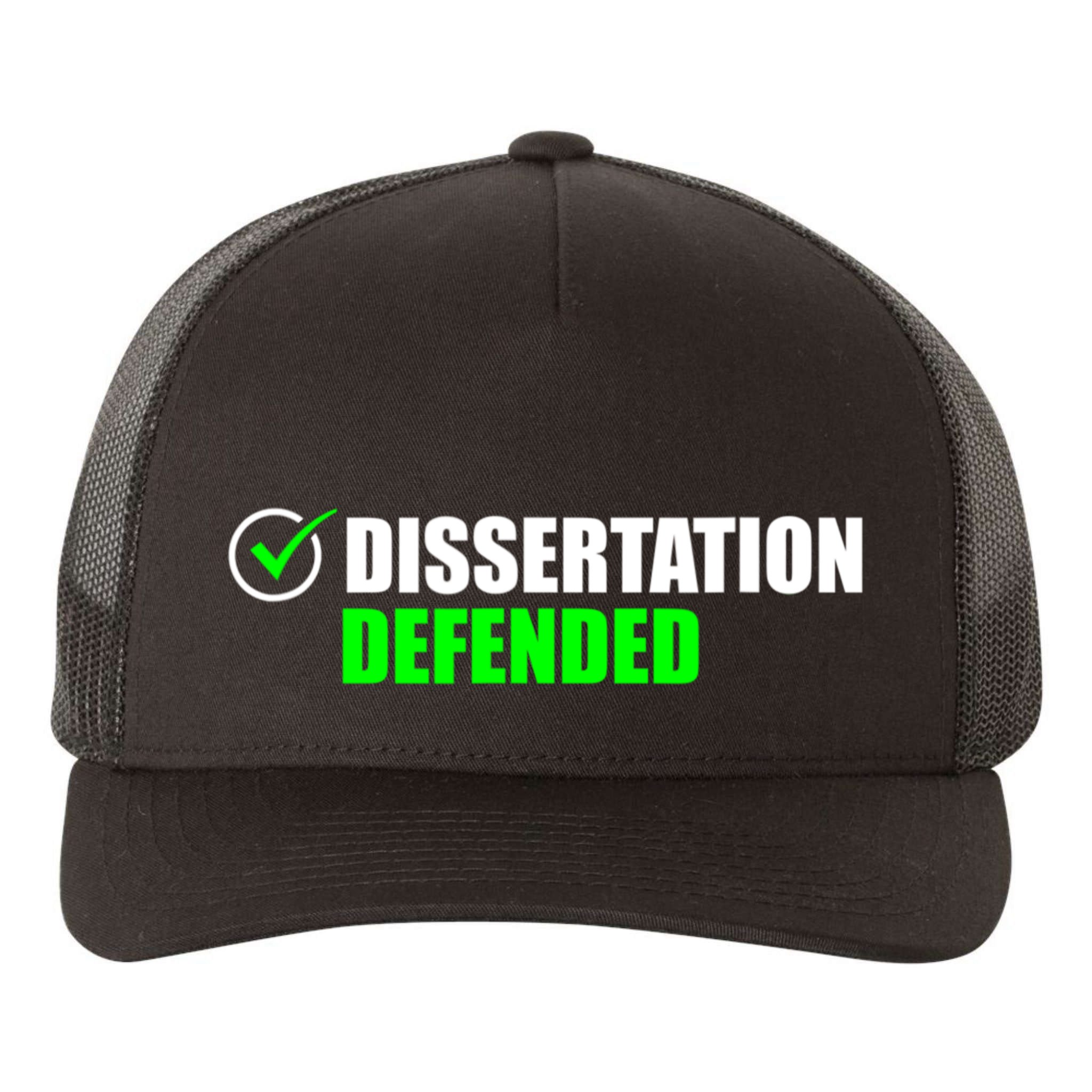Dissertation Defended Phd Graduate Ph.D. Graduation Yupoong Adult 5-Panel Trucker Hat