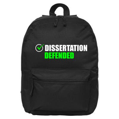 Dissertation Defended Phd Graduate Ph.D. Graduation 16 in Basic Backpack