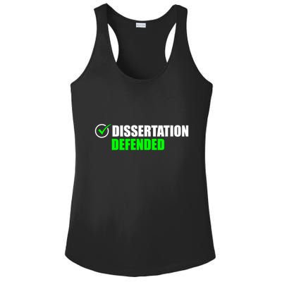 Dissertation Defended Phd Graduate Ph.D. Graduation Ladies PosiCharge Competitor Racerback Tank