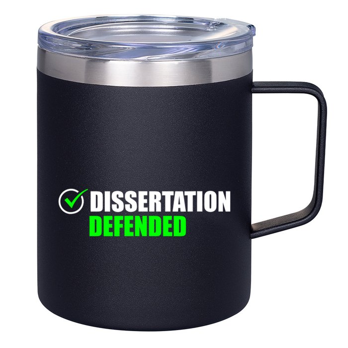 Dissertation Defended Phd Graduate Ph.D. Graduation 12oz Stainless Steel Coffee Mug