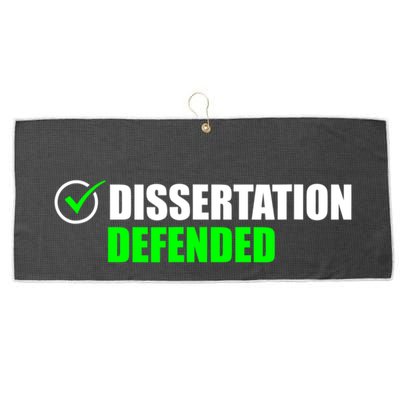 Dissertation Defended Phd Graduate Ph.D. Graduation Large Microfiber Waffle Golf Towel