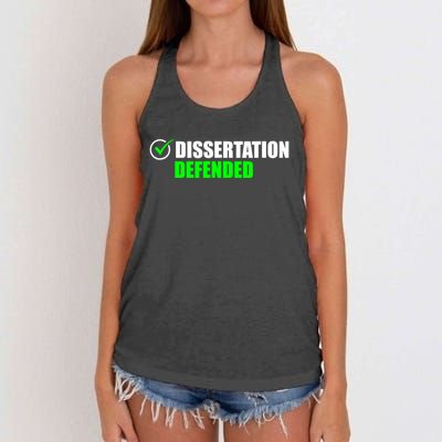 Dissertation Defended Phd Graduate Ph.D. Graduation Women's Knotted Racerback Tank