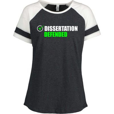 Dissertation Defended Phd Graduate Ph.D. Graduation Enza Ladies Jersey Colorblock Tee