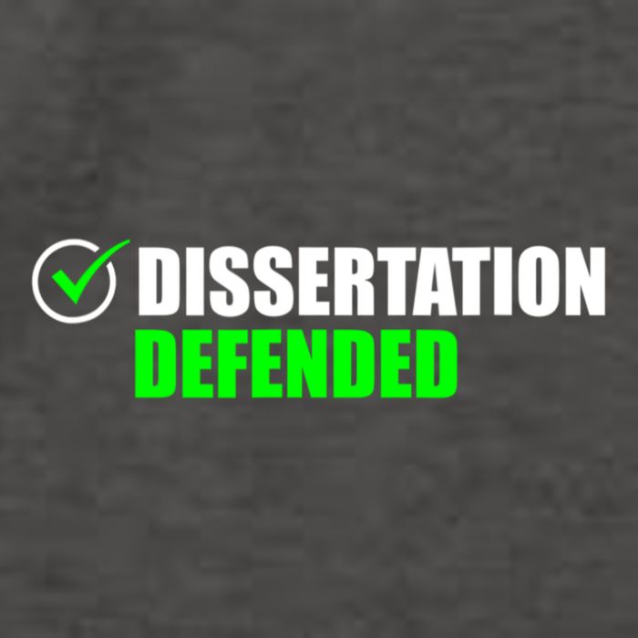 Dissertation Defended Phd Graduate Ph.D. Graduation Vector Backpack