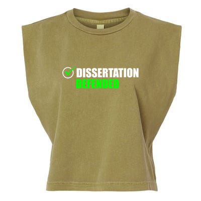 Dissertation Defended Phd Graduate Ph.D. Graduation Garment-Dyed Women's Muscle Tee