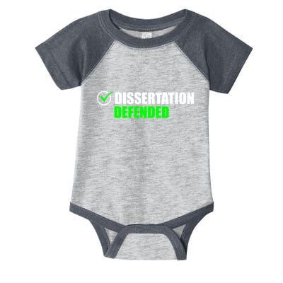 Dissertation Defended Phd Graduate Ph.D. Graduation Infant Baby Jersey Bodysuit