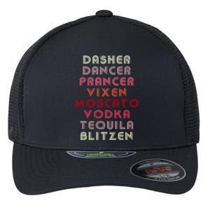 Dasher Dancer Prancer Vixen Moscato Vodka Tequila Blitzen Gift Flexfit Unipanel Trucker Cap