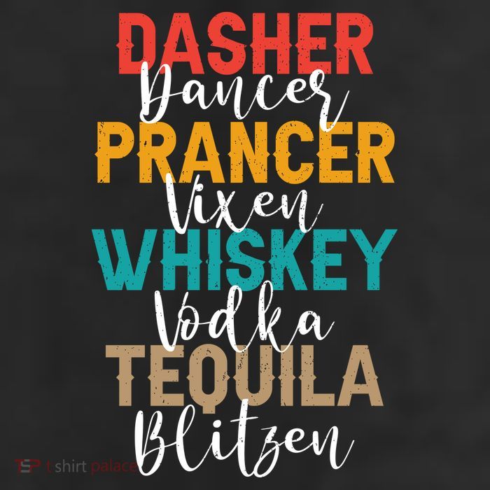 Dasher Dancer Prancer Vixen Whiskey Vodka Tequila Blitzen Cool Comfort Performance Bucket Hat