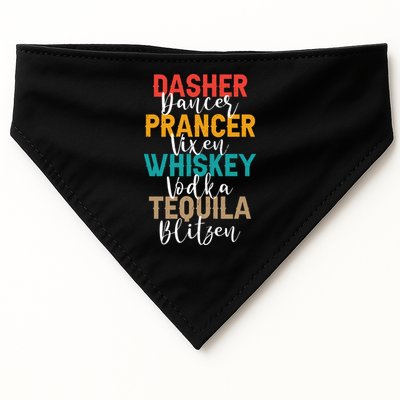 Dasher Dancer Prancer Vixen Whiskey Vodka Tequila Blitzen USA-Made Doggie Bandana