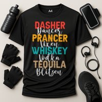 Dasher Dancer Prancer Vixen Whiskey Vodka Tequila Blitzen Performance Shirt
