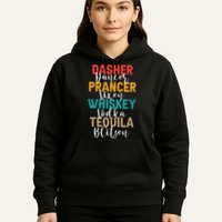 Dasher Dancer Prancer Vixen Whiskey Vodka Tequila Blitzen Hoodie