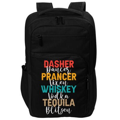 Dasher Dancer Prancer Vixen Whiskey Vodka Tequila Blitzen Impact Tech Backpack