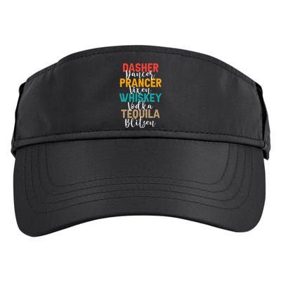 Dasher Dancer Prancer Vixen Whiskey Vodka Tequila Blitzen Adult Drive Performance Visor