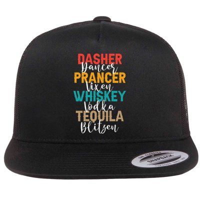 Dasher Dancer Prancer Vixen Whiskey Vodka Tequila Blitzen Flatbill Hat