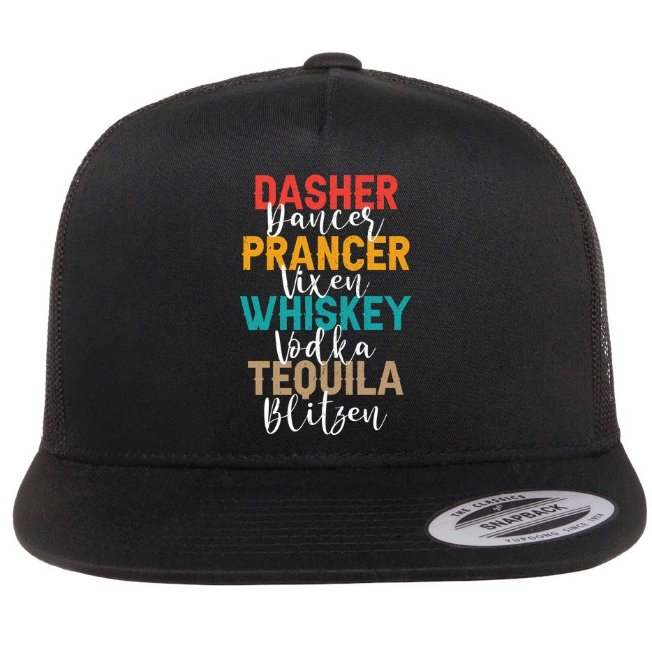 Dasher Dancer Prancer Vixen Whiskey Vodka Tequila Blitzen Flatbill Hat