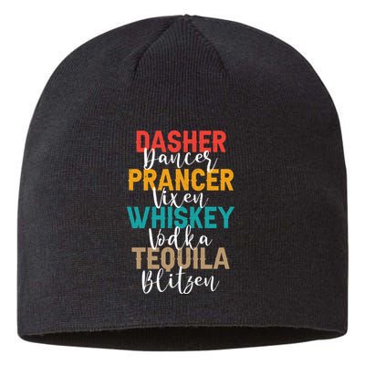 Dasher Dancer Prancer Vixen Whiskey Vodka Tequila Blitzen Sustainable Beanie