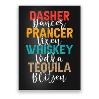 Dasher Dancer Prancer Vixen Whiskey Vodka Tequila Blitzen Poster