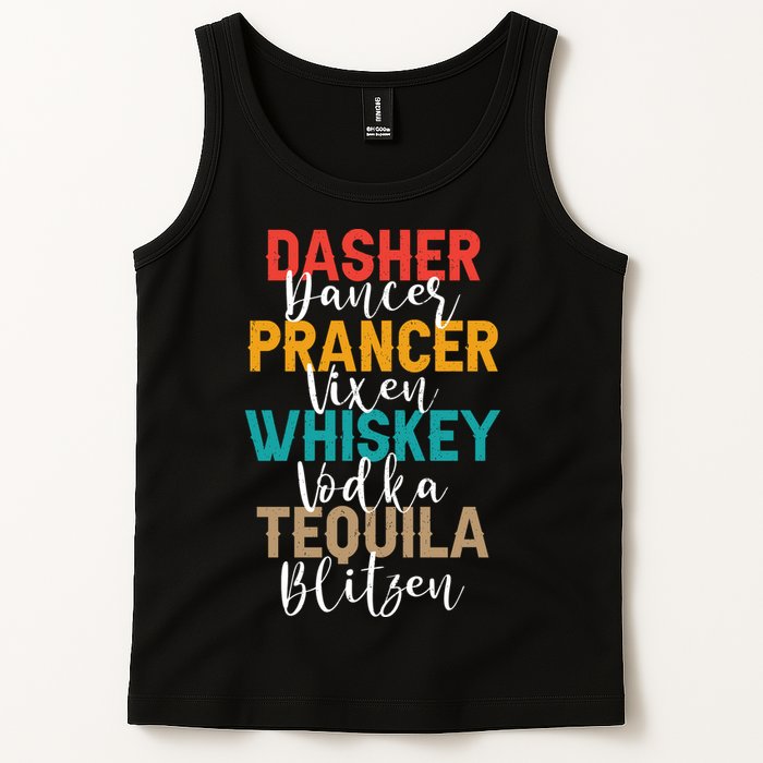 Dasher Dancer Prancer Vixen Whiskey Vodka Tequila Blitzen Tank Top