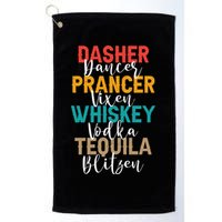 Dasher Dancer Prancer Vixen Whiskey Vodka Tequila Blitzen Golf Towel