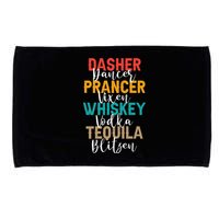 Dasher Dancer Prancer Vixen Whiskey Vodka Tequila Blitzen Microfiber Hand Towel