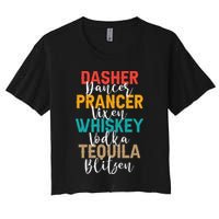 Dasher Dancer Prancer Vixen Whiskey Vodka Tequila Blitzen Crop Top