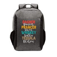 Dasher Dancer Prancer Vixen Whiskey Vodka Tequila Blitzen Vector Backpack