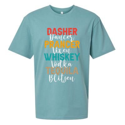 Dasher Dancer Prancer Vixen Whiskey Vodka Tequila Blitzen Sueded Cloud Jersey T-Shirt