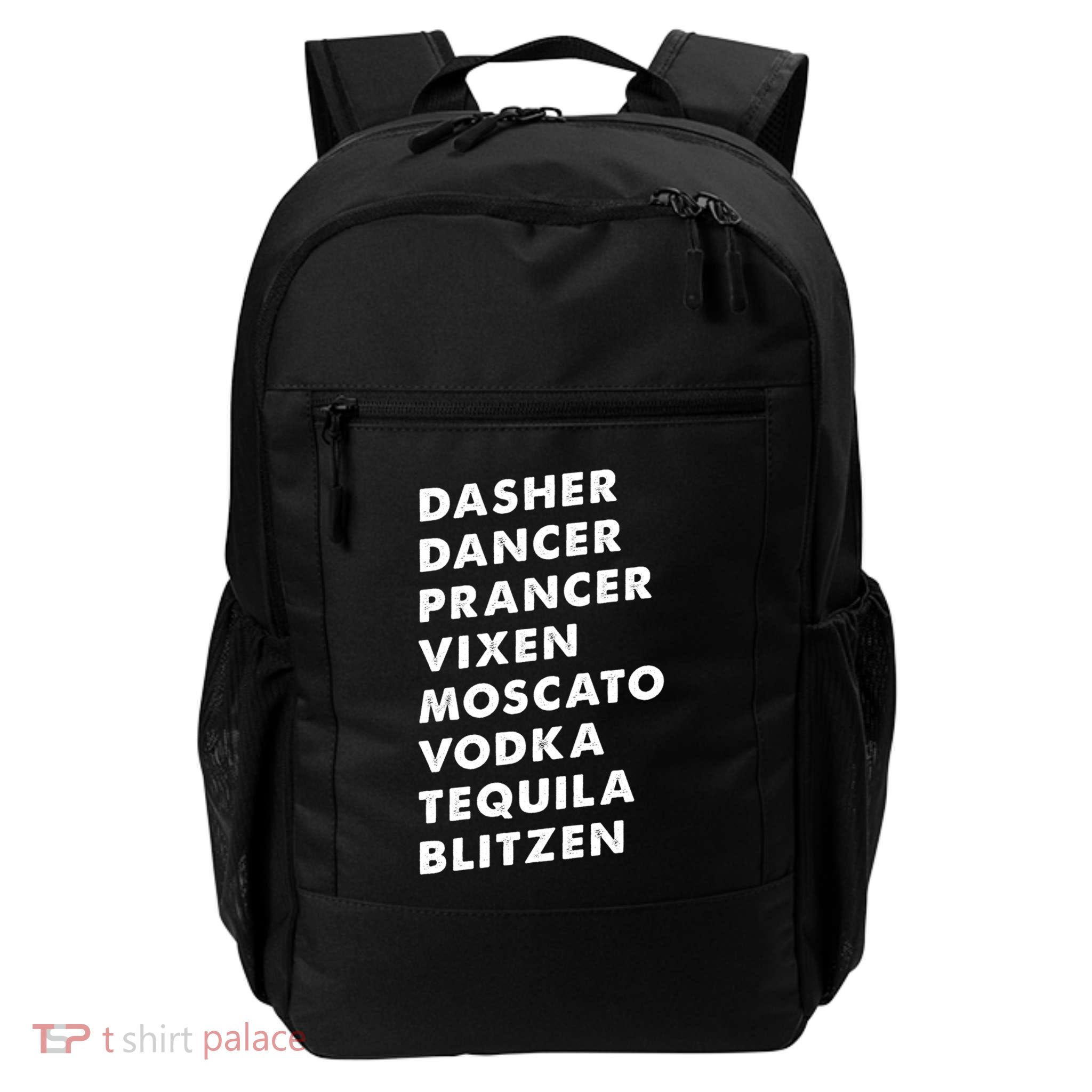 Dasher Dancer Prancer Vixen Moscato Vodka Tequila Gift Backpack