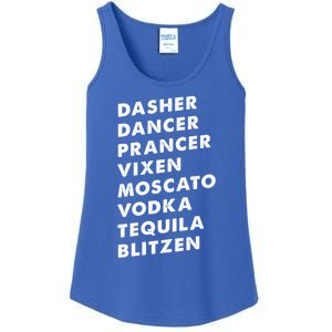 Dasher Dancer Prancer Vixen Moscato Vodka Tequila Gift Ladies Essential Tank