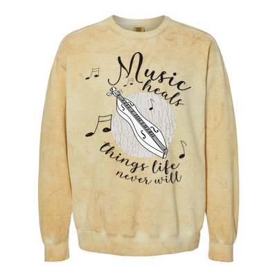 Dulcimerist Dulcimer Player Mountai Nappalachian Dulcimer Colorblast Crewneck Sweatshirt