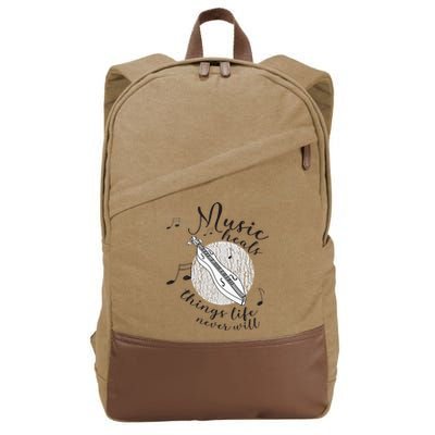 Dulcimerist Dulcimer Player Mountai Nappalachian Dulcimer Cotton Canvas Backpack