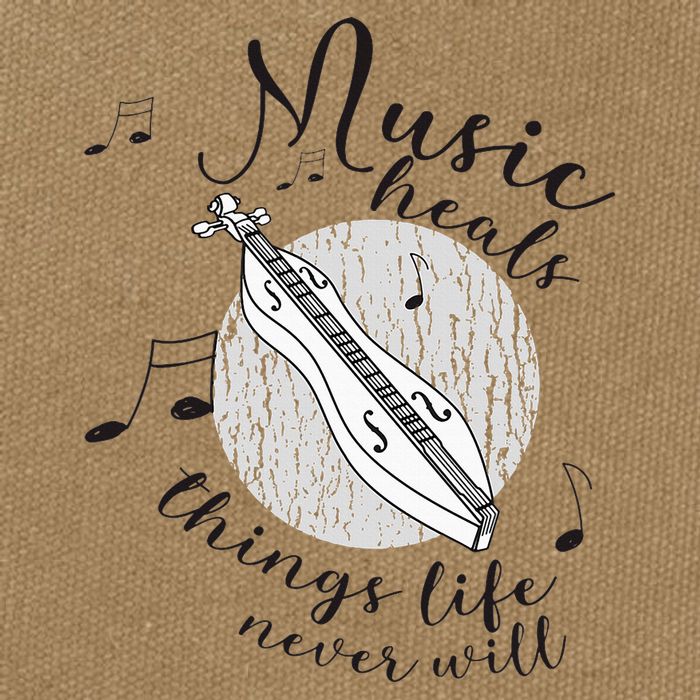 Dulcimerist Dulcimer Player Mountai Nappalachian Dulcimer Cotton Canvas Backpack
