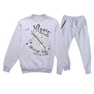 Dulcimerist Dulcimer Player Mountai Nappalachian Dulcimer Premium Crewneck Sweatsuit Set